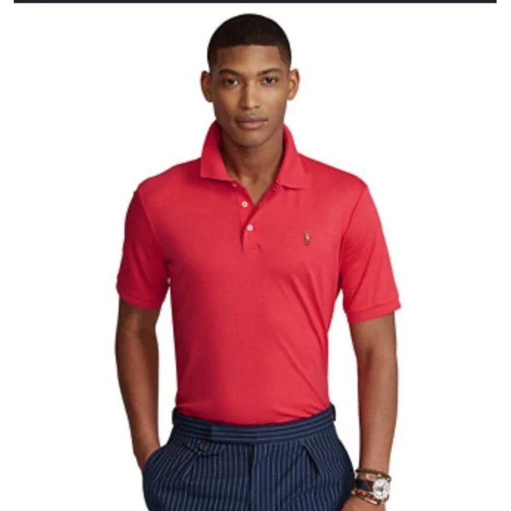 Polo Ralph Lauren Men's Size 2XB Rose Red Pima Soft Cotton Polo Shirt Flesh Pony